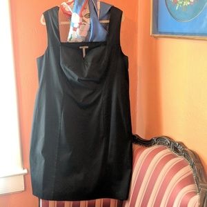 Plus Size 22 Black notch neck sheath dress NWOT